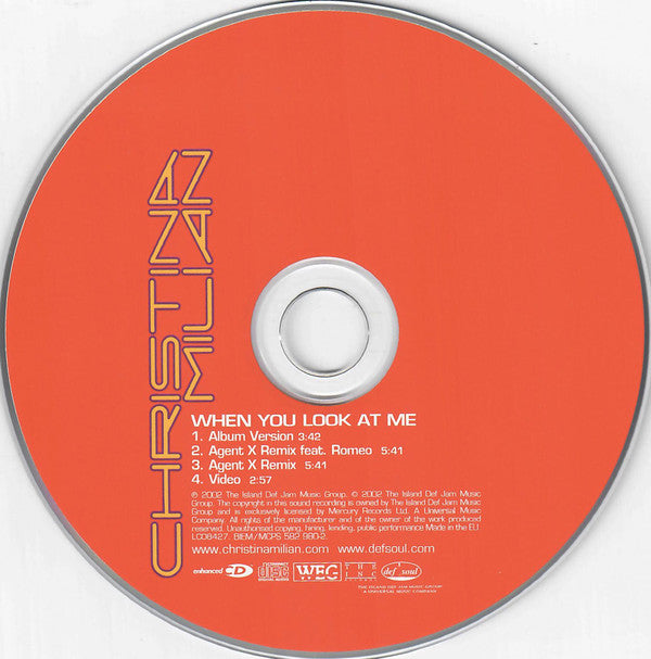 Christina Milian : When You Look At Me (CD, Single, Enh)