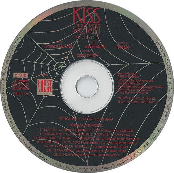 Chita Rivera, Brent Carver, Anthony Crivello : Kiss Of The Spider Woman (Original Cast Recording) (CD, Album)