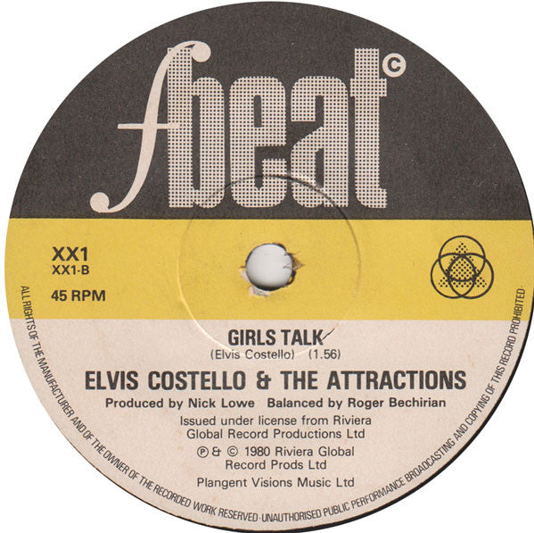 Elvis Costello & The Attractions : I Can't Stand Up For Falling Down (7", Single)