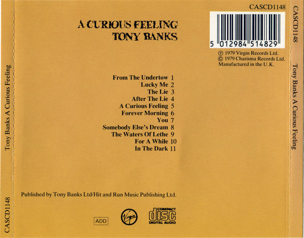 Tony Banks : A Curious Feeling (CD, Album, RE)