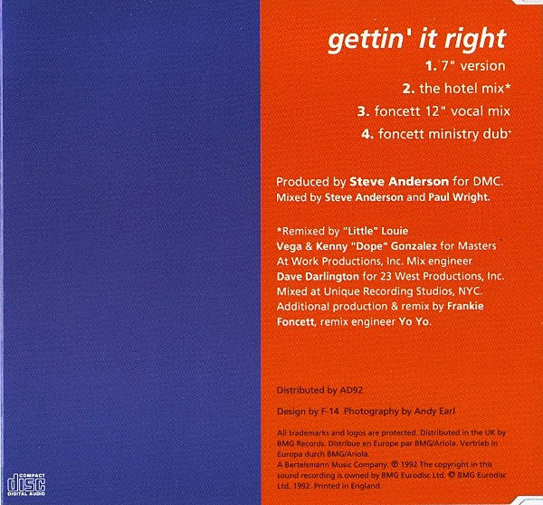 Alison Limerick : Gettin' It Right (CD, Single)