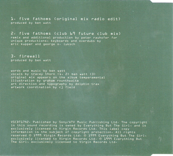 Everything But The Girl : Five Fathoms (CD, CD1)
