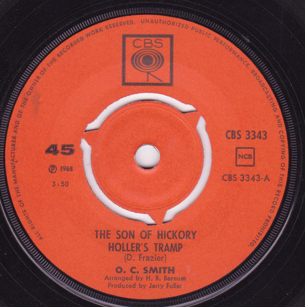 OC Smith - The Son Of Hickory Hollers Tramp (7) (Very Good Plus (VG)) - DaddyPop