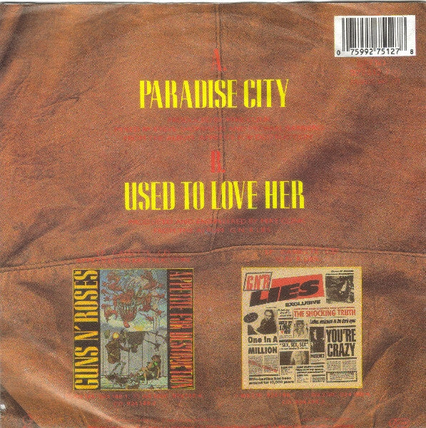 Guns N' Roses : Paradise City (7", Single, Pap)