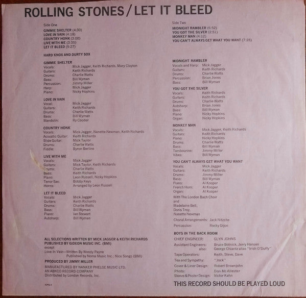 The Rolling Stones : Let It Bleed (LP, Album, W -)