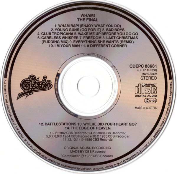 Wham! : The Final (CD, Comp, RE)