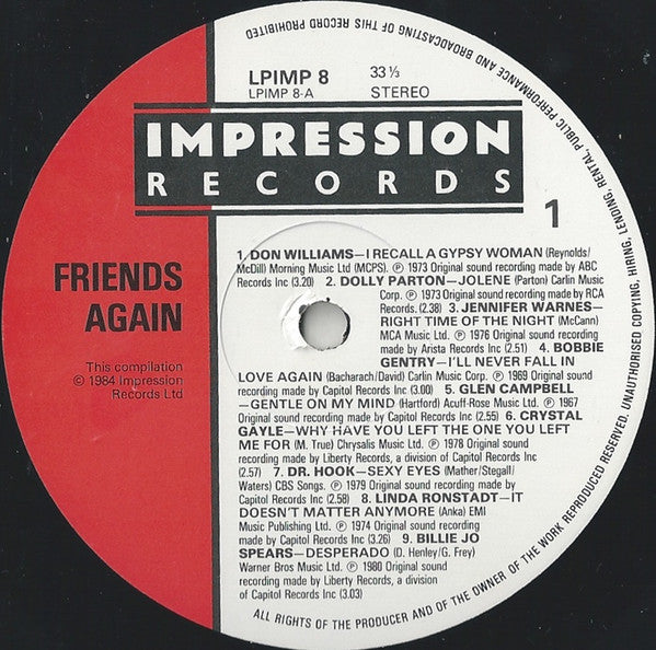 Various : Friends Again (LP, Comp)