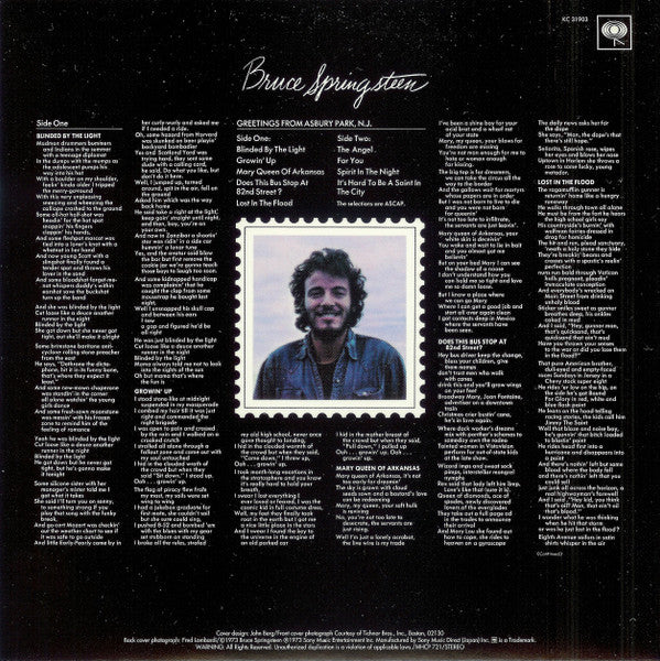 Bruce Springsteen = Bruce Springsteen : Greetings From Asbury Park, N.J. = アズベリー・パークからの挨拶 (CD, Album, Ltd, RE, RM, Pap)