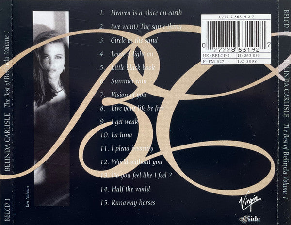 Belinda Carlisle : The Best Of Belinda Volume 1 (CD, Comp)