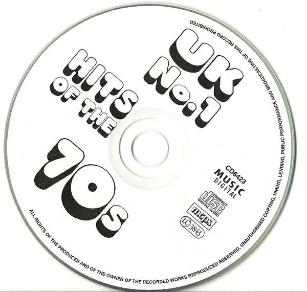Various - UK No. 1 Hits Of The 70s (CD) (Very Good Plus (VG)) - DaddyPop
