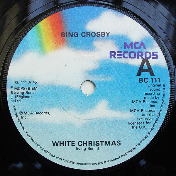 Bing Crosby : White Christmas (7", Single, RE, Chr)