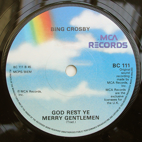 Bing Crosby : White Christmas (7", Single, RE, Chr)