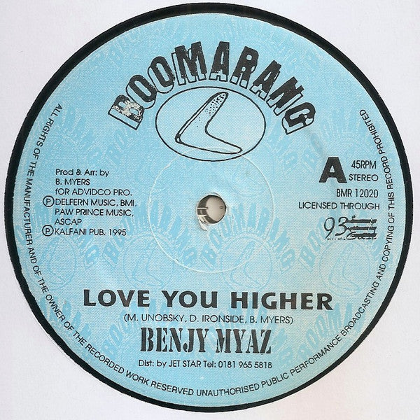 Benji Myaz : Love You Higher (12")