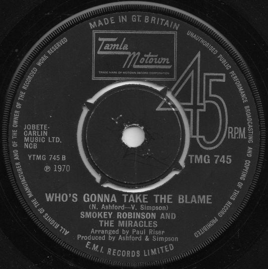 The Miracles : The Tears Of A Clown (7", Single, Pus)