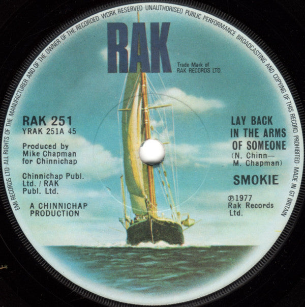 Smokie : Lay Back In The Arms Of Someone (7", Single, Sol)