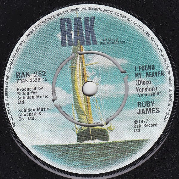 Ruby James : I Found My Heaven (Short Version) (7", Single)