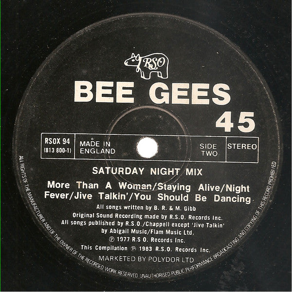 Bee Gees : The Woman In You (Extended Version) / Saturday Night Mix (12", Single)