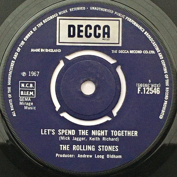 The Rolling Stones : Let's Spend The Night Together (7", Single)