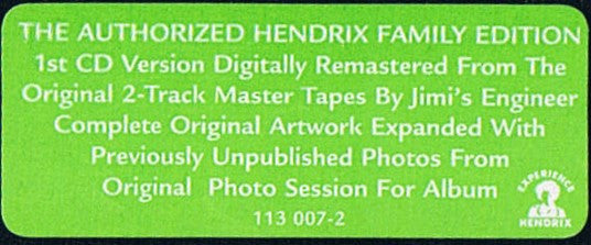 The Jimi Hendrix Experience : Smash Hits (CD, Comp, RE, RM)