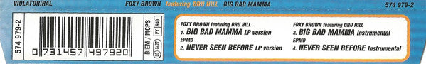 Foxy Brown Featuring Dru Hill : Big Bad Mamma (CD, Maxi)