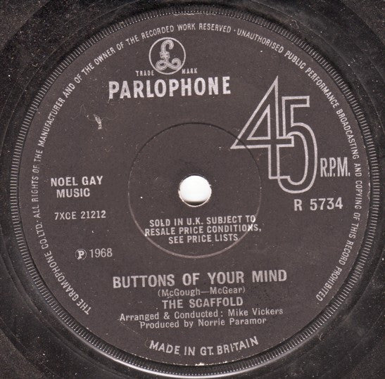 Scaffold : Lily The Pink (7", Single, Sol)