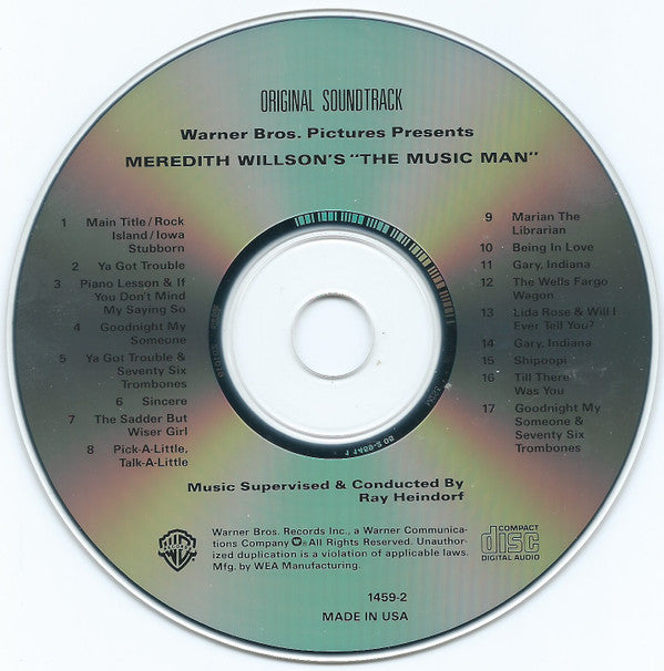 Meredith Willson, Robert Preston (3) - Shirley Jones (2) : The Music Man (Original Soundtrack Recording) (CD, Album, RE)