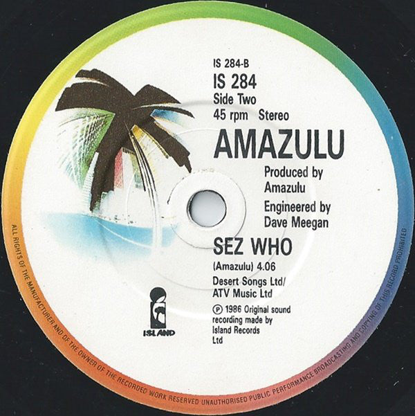 Amazulu - Too Good To Be Forgotten (7) (Very Good Plus (VG)) - DaddyPop
