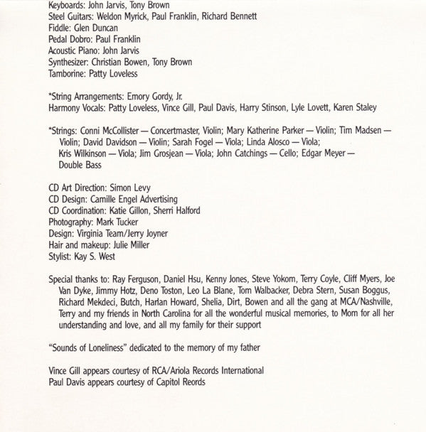 Patty Loveless : Patty Loveless (CD, Album)