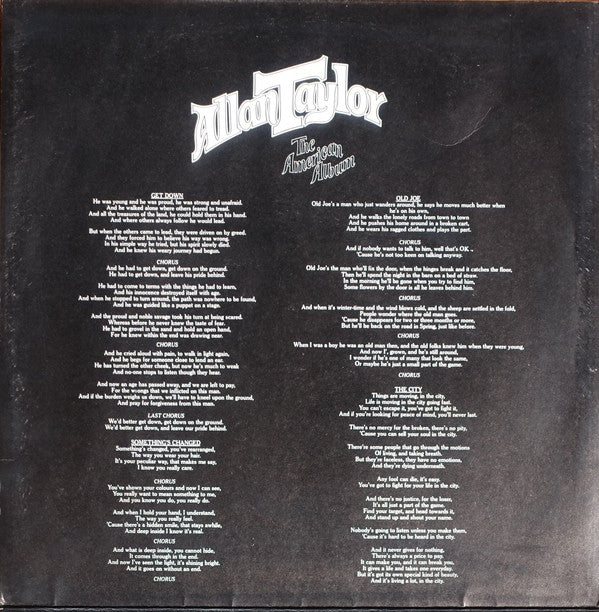 Allan Taylor : The American Album (LP, Album)