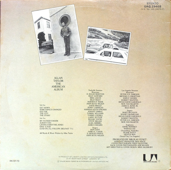 Allan Taylor : The American Album (LP, Album)