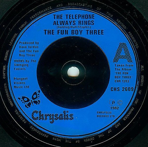 Fun Boy Three : The Telephone Always Rings (7", Single, Blu)