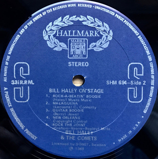 Bill Haley And His Comets : Bill Haley On Stage (LP, Album, RE)