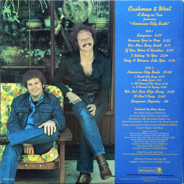 Cashman & West : A Song Or Two (LP, Album, Promo, San)