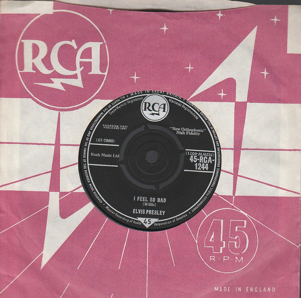 Elvis Presley : Wild In The Country (7", Single)