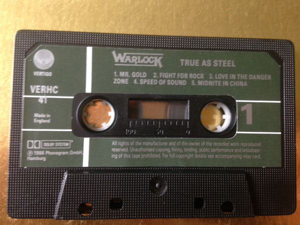 Warlock (2) : True As Steel (Cass, Album)