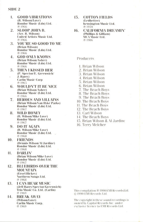 The Beach Boys : Summer Dreams: 32 Classic Tracks (Cass, Comp, Dol)