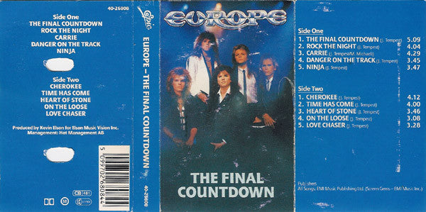 Europe (2) : The Final Countdown (Cass, Album)