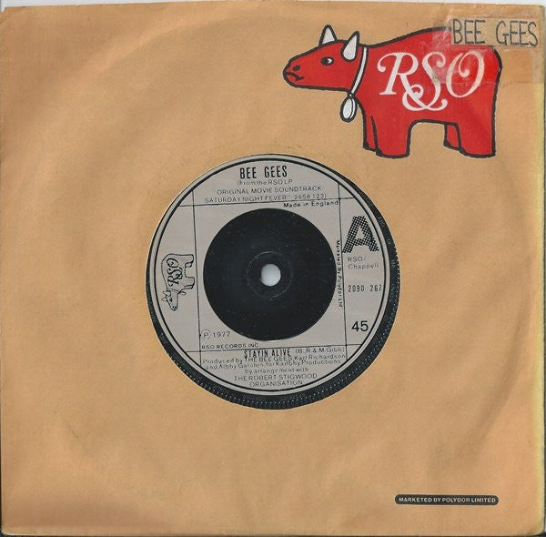 Bee Gees : Stayin' Alive (7", Single, Com)