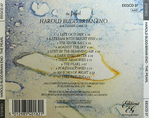 Harold Budd / Brian Eno With Daniel Lanois : The Pearl (CD, Album, RE)
