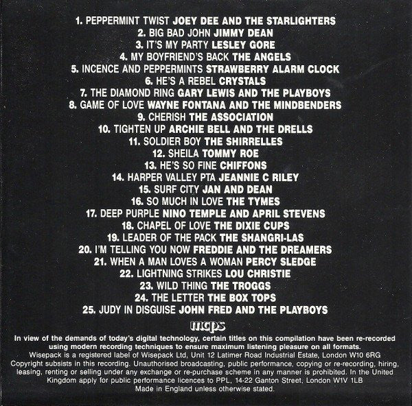 Various - Rock Era - American No. 1s 1962-1970 (CD) (Very Good Plus (VG)) - DaddyPop