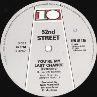 52nd Street - Youre My Last Chance (12) (Very Good Plus (VG)) - DaddyPop