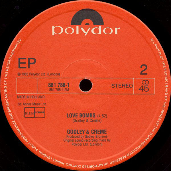 Godley & Creme : Cry (Extended Version) (12", EP)