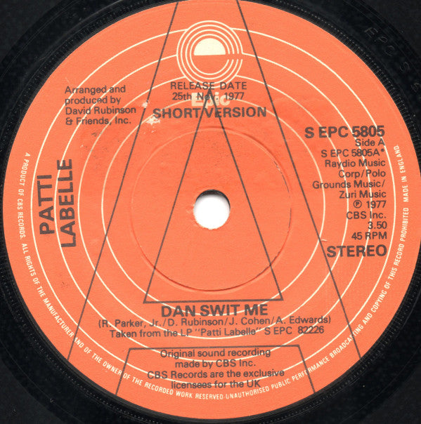 Patti LaBelle : Dan Swit Me (7", Promo)