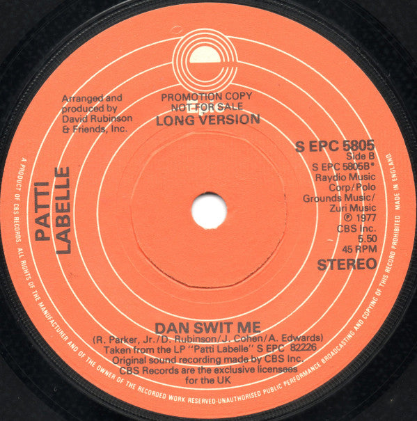 Patti LaBelle : Dan Swit Me (7", Promo)