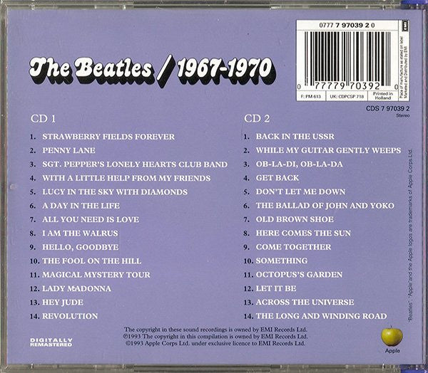 The Beatles : 1967-1970 (2xCD, Comp, RE, RM, RP)