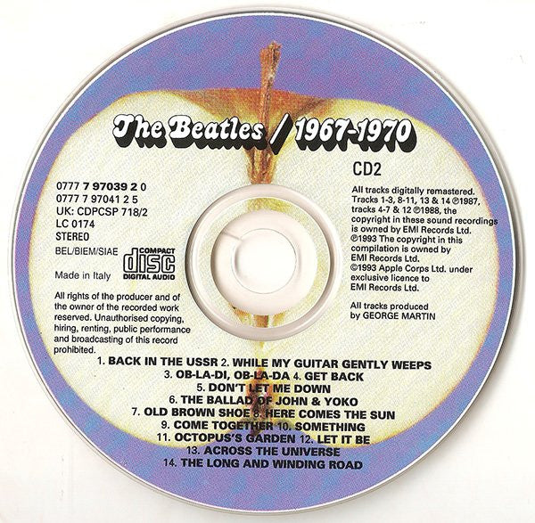 The Beatles : 1967-1970 (2xCD, Comp, RE, RM, RP)