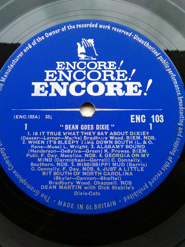 Dean Martin : Dean Goes Dixie (LP, Mono, RE)