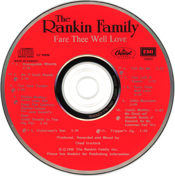 The Rankin Family : Fare Thee Well Love (CD, Album)