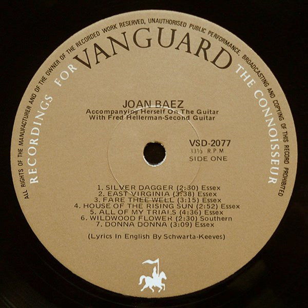Joan Baez : Joan Baez (LP, Album, Tan)