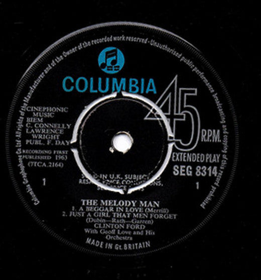 Clinton Ford : A Beggar In Love (7", EP, Mono)